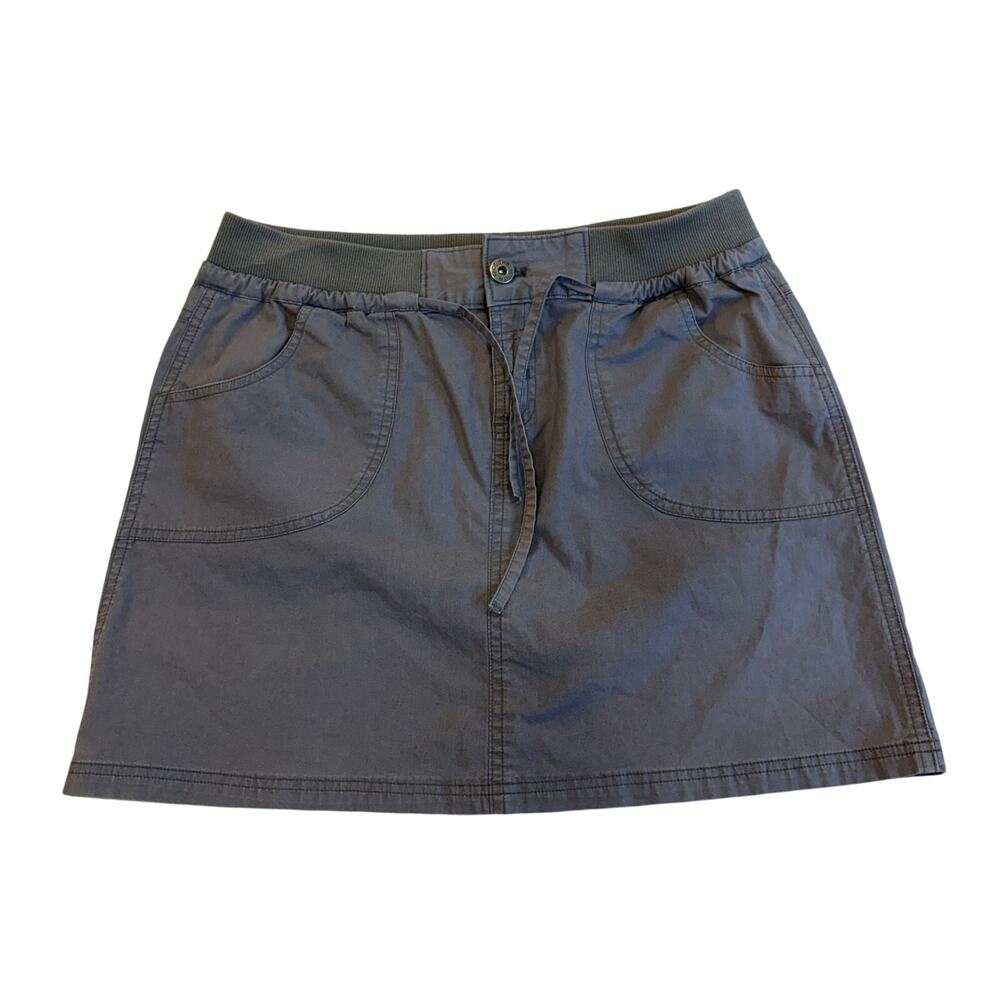 North Face Gray Drawstring Casual Mini Skirt Size Medium